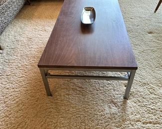 MCM Style Chrome Base Coffee Table