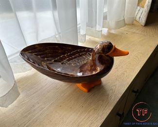 Vintage ROYAL HAEGER Duck Pottery Dish