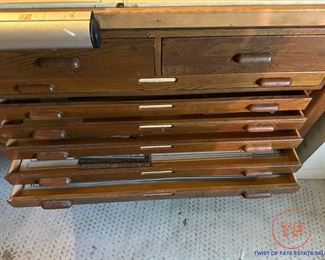 Vintage Oak HAMILTON Drafting Table with Tilting Top