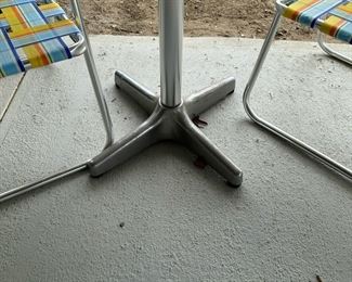 Vintage Chrome Top Propellor Base Bistro Table