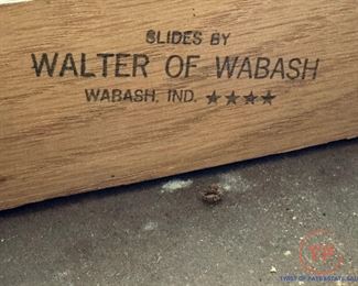 Walter of Wabash Vintage Game Table with Vinyl Tufted Chairs
