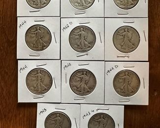Walking Liberty Silver Half Dollars