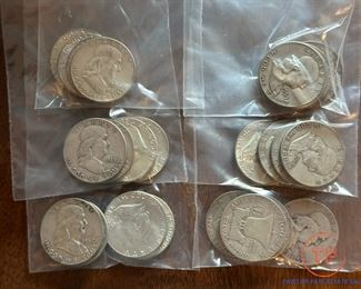 Silver Franklin Half Dollars