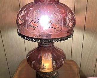 Hand Painted Gone With the Wind Style Electrified Lamp