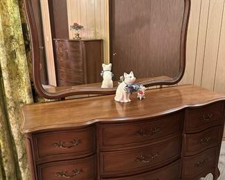 French Provencial Style Dresser with Mirror