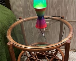 Wicker Rattan Round Side Table(s)