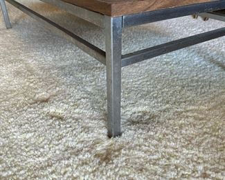 MCM Style Chrome Base Coffee Table