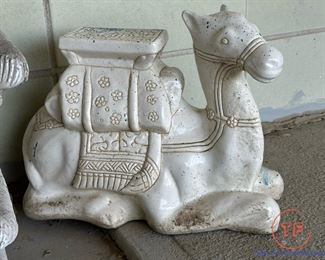 Vintage Pottery Camel Garden Plant Stand