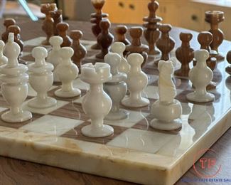 Vintage Marble Chess Set