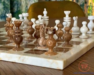 Vintage Marble Chess Set