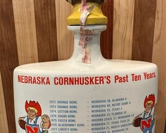 Vintage HERBIE HUSKER Mike Wayne Original Nebraska Football Decanter