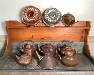 JOPI206 Antique Copper Teapots Molds