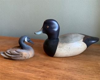 JOPI600 Wooden Decoy Ducks Duo