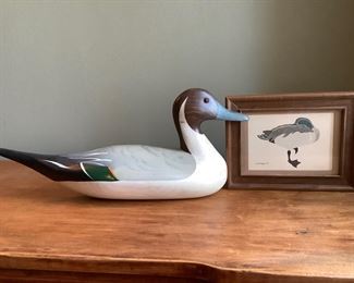 JOPI601 Wooden Duck And Print