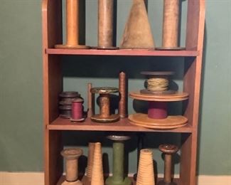 JOPI619 Antique Wood Spools