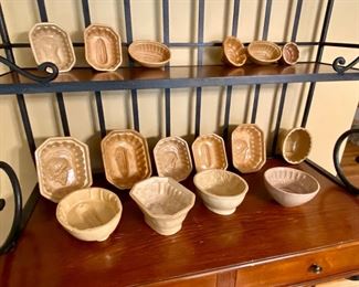                Antique yellow ware molds