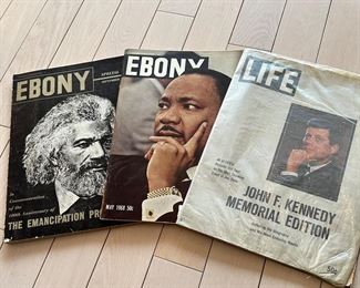 Black Ephemera. Frederick Douglas, Dr Martin Luther King, JFK.
