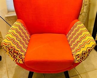 Mid century orange armchair