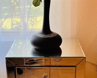 Mirrored nightstand