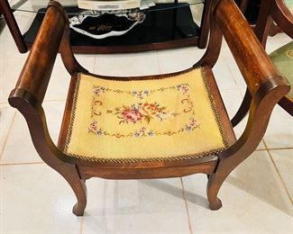 Needlepoint stool/bench