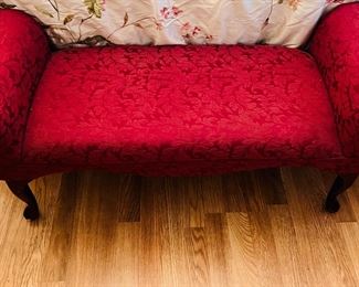 Burgundy bench