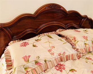 Queen size headboard. (Owner has it shown with a full size mattress set)