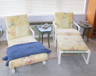 There are quite a few pieces of PVC outdoor furniture