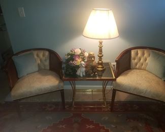 A pair of vintage club chairs