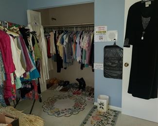 Lots of clothes and shoes