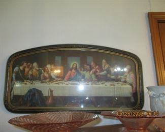 Very good condition vintage framed picture of Last Supper