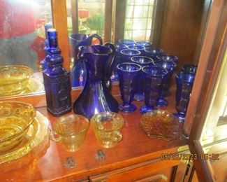 Cobalt blue glassware