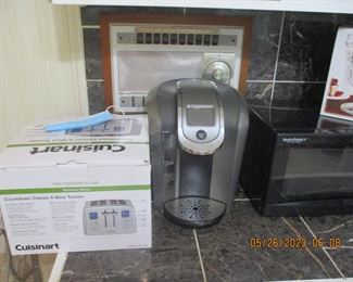 Cuisinart 4 Slice toaster, digital Keurig  coffee maker,