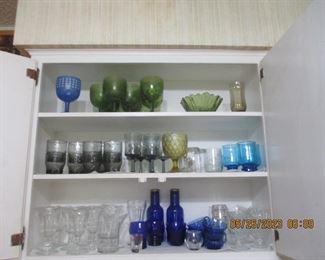 Various set of tumblers and goblets