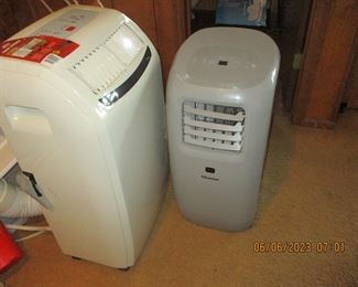 Two portable room air conditioners