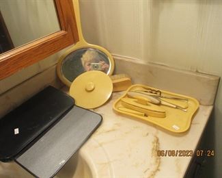 Vintage bakelite  vanity set