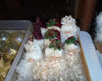 Bearded Santa ornaments