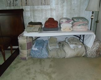 Comforter sets (mostly queen size) and blankets
