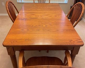 $350 - Dining room table with 4 chairs. Measurements: 85.5" x 36" x 30"