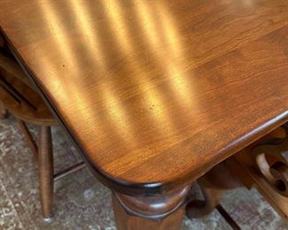 LEXINGTON BOB TIMBERLAKE Dining Room Tables and 6 chairs, REAL Solid Cherry wood with leafs and custom table covers.   All custom made in the USA.