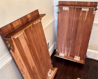 LEXINGTON BOB TIMBERLAKE Dining Room Tables and 6 chairs, REAL Solid Cherry wood with leafs and custom table covers.   All custom made in the USA.