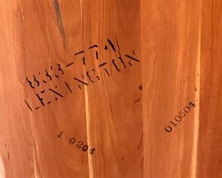 LEXINGTON BOB TIMBERLAKE Dining Room Tables and 6 chairs, REAL Solid Cherry wood with leafs and custom table covers.   All custom made in the USA.