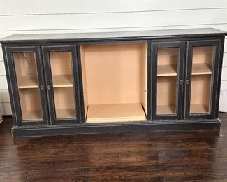 Solid Wood Black Painted Sideboard