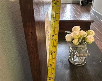 Antique Vintage English Marble Top Wash Stand Cabinet w/ original tile backsplash .