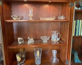 Waterford & Crystal vases, etc.