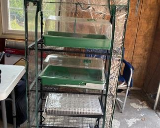 Mini greenhouse; seed starter containers