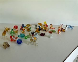 Miniature glass animals