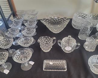 Fostoria American Cube Pattern Serving Pieces