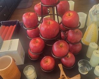 Faux Apples with Stand