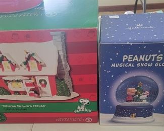 Peanuts Snow Globe and 1997 Peanuts Calender