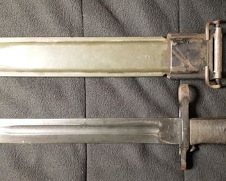 WWII M1 Garand Bayonet and Scabbard